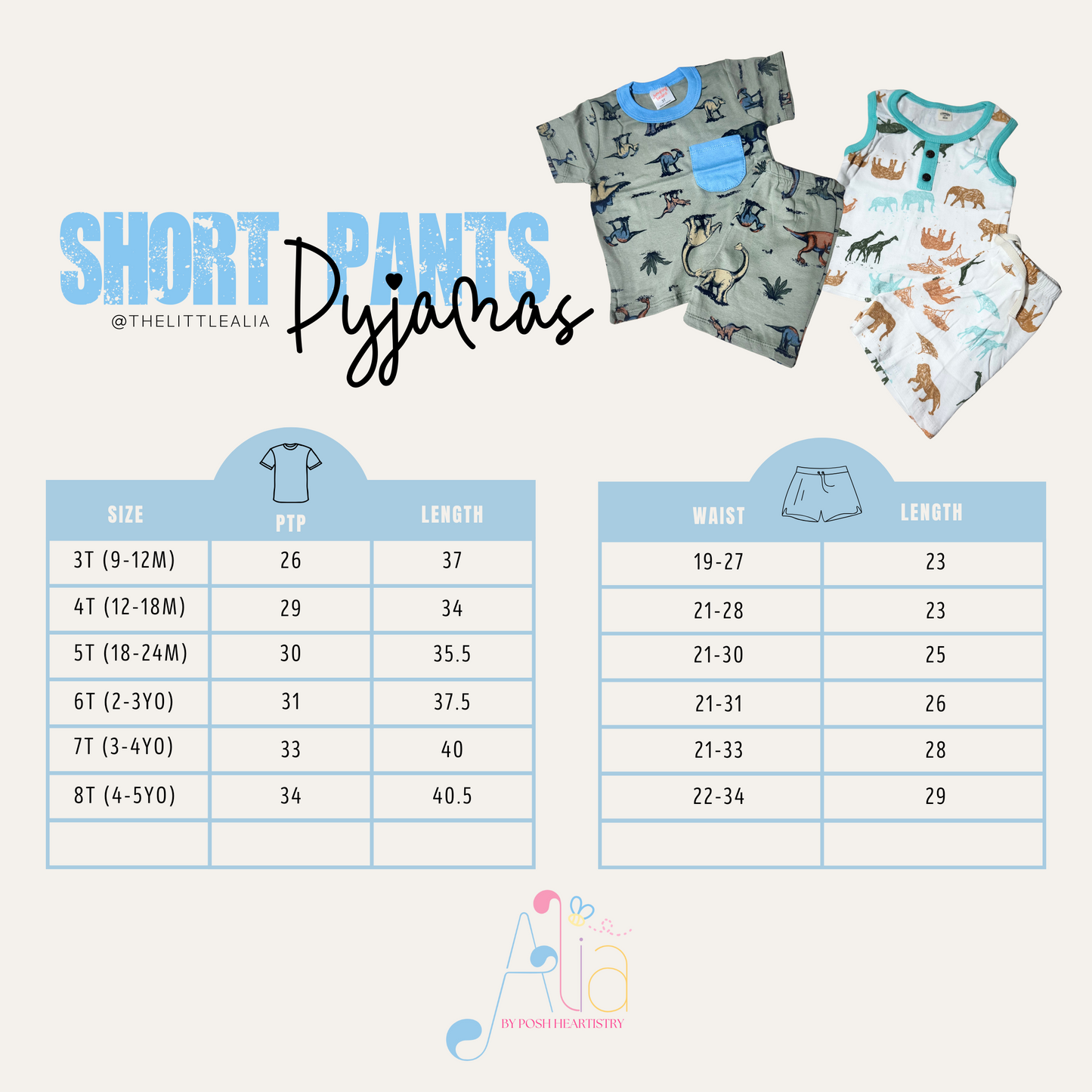 Short Sleeves & Short Pants Pyjamas