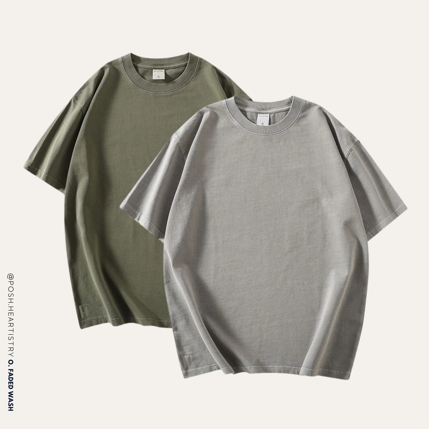 Personalised Oversized Faded Wash Tee